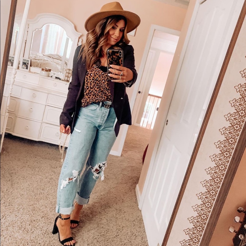 AGOLDE 90’s mid rise loose fit color fallout